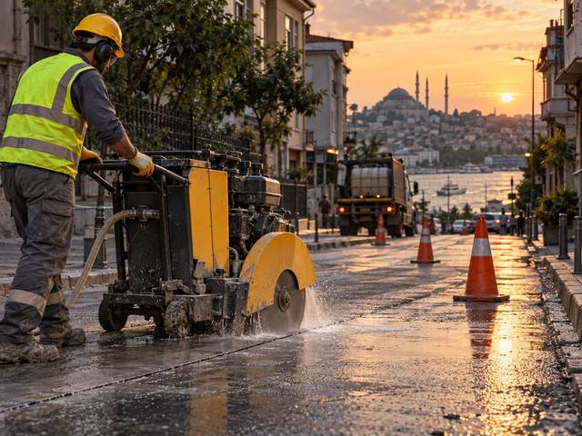 Asfalt Kesme uygulaması — Işık Karot