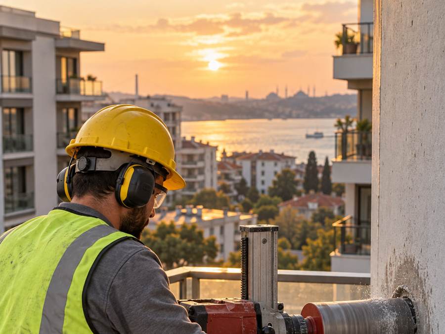 Konut & Site projelerinde karot ve beton kesme