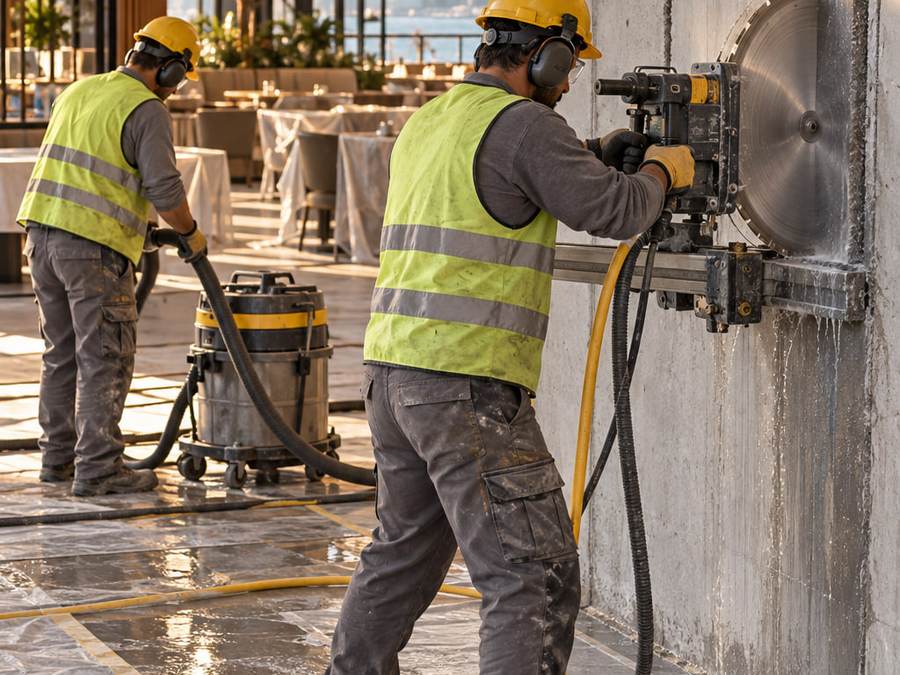 Restoran, AVM & Ofis projelerinde karot ve beton kesme
