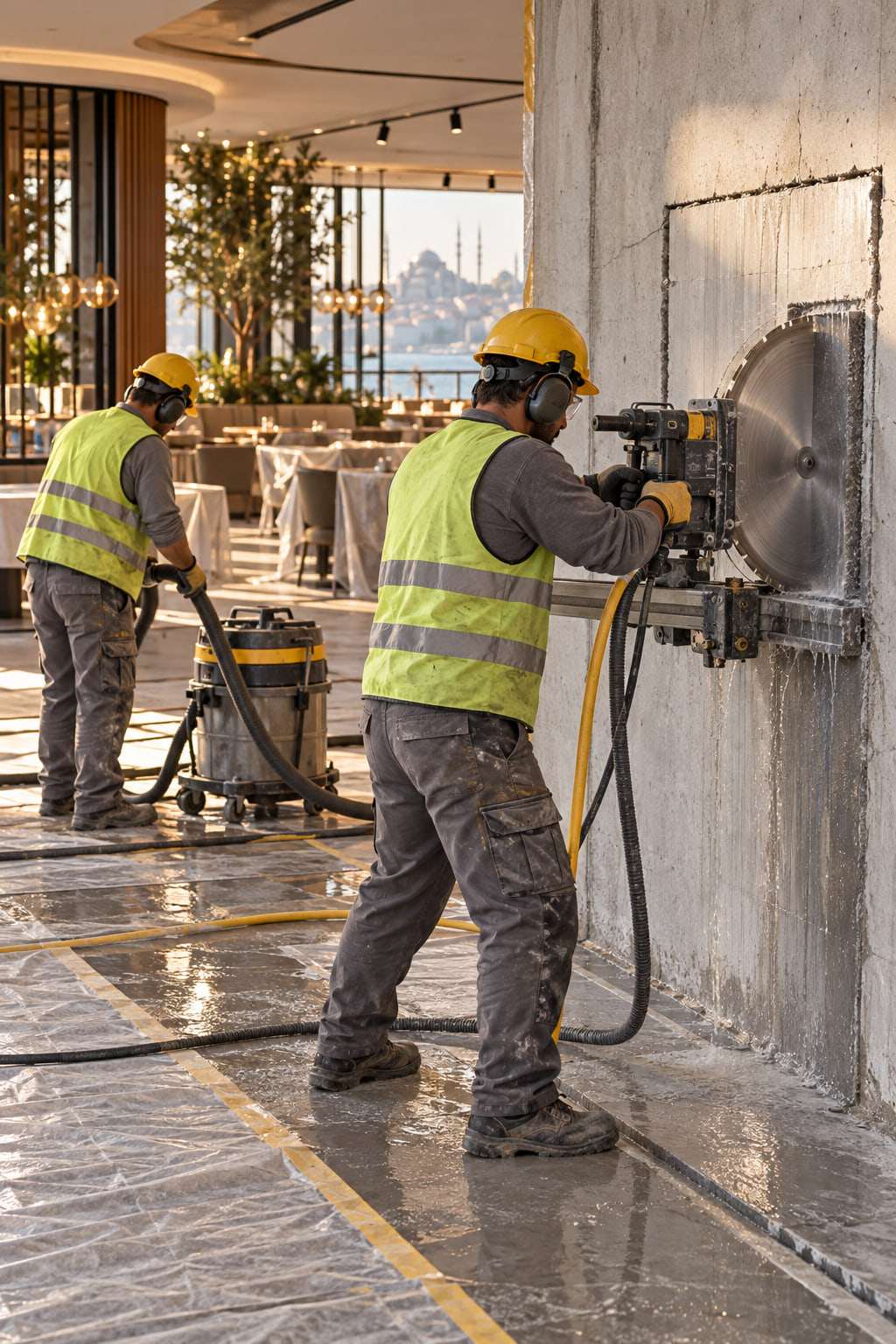 Restoran, AVM & Ofis projelerinde karot ve beton kesme